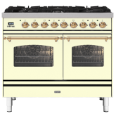 ILVE Milano 100cm 6 Burner Gas Hob Double Oven Dual Fuel Range Cooker