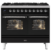 ILVE Milano 100cm 6 Burner Gas Hob Double Oven Dual Fuel Range Cooker