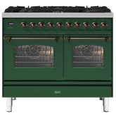 ILVE Milano 100cm 6 Burner Gas Hob Double Oven Dual Fuel Range Cooker