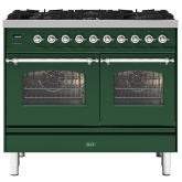 ILVE Milano 100cm 6 Burner Gas Hob Double Oven Dual Fuel Range Cooker