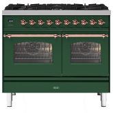 ILVE Milano 100cm 6 Burner Gas Hob Double Oven Dual Fuel Range Cooker