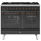 ILVE Milano 100cm 6 Burner Gas Hob Double Oven Dual Fuel Range Cooker