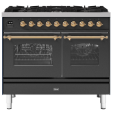 ILVE Milano 100cm 6 Burner Gas Hob Double Oven Dual Fuel Range Cooker