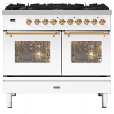 ILVE Milano 100cm 6 Burner Gas Hob Double Oven Dual Fuel Range Cooker