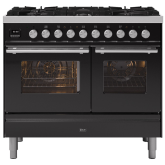 ILVE Roma 100cm 6 Burner Gas Hob Double Oven Dual Fuel Range Cooker