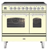 ILVE Milano 90cm 6 Zone Induction Hob Double Oven All Electric Range Cooker