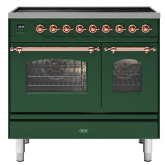 ILVE Milano 90cm 6 Zone Induction Hob Double Oven All Electric Range Cooker