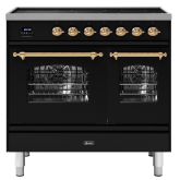 ILVE Milano 90cm 6 Zone Induction Hob Double Oven All Electric Range Cooker