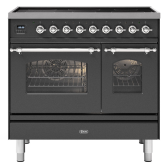 ILVE Milano 90cm 6 Zone Induction Hob Double Oven All Electric Range Cooker