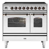 ILVE Milano 90cm 6 Zone Induction Hob Double Oven All Electric Range Cooker