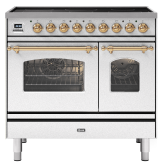 ILVE Milano 90cm 6 Zone Induction Hob Double Oven All Electric Range Cooker