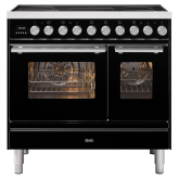 ILVE Roma 90cm 6 Zone Induction Hob Double Oven All Electric Range Cooker