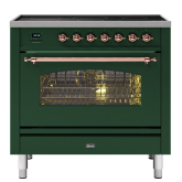 ILVE Milano 90cm 6 Zone Induction Hob Single Oven Dual Fuel Range Cooker