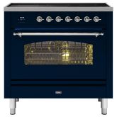 ILVE Milano 90cm 6 Zone Induction Hob Single Oven Dual Fuel Range Cooker