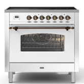 ILVE Milano 90cm 6 Zone Induction Hob Single Oven Dual Fuel Range Cooker