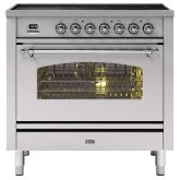 ILVE Milano 90cm 6 Zone Induction Hob Single Oven Dual Fuel Range Cooker