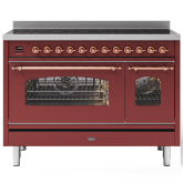 ILVE Milano 120cm 7 Zone Induction Hob Double Oven All Electric Range Cooker