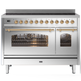 ILVE Milano 120cm 7 Zone Induction Hob Double Oven All Electric Range Cooker