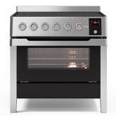 ILVE Panoramagic 90cm 6 Zone Induction Hob Single Oven All Electric Range Cooker