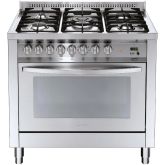 Lofra Professional 90cm 5 Burner Gas Hob Single Oven Dual Fuel Range Cooker