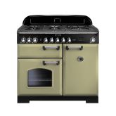 Rangemaster Classic Deluxe 100cm Gas Hob Double Oven Dual Fuel Range Cooker