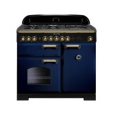 Rangemaster Classic Deluxe 100cm Gas Hob Double Oven Dual Fuel Range Cooker