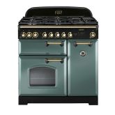 Rangemaster Classic Deluxe 90cm Gas Hob Double Oven Dual Fuel Range Cooker