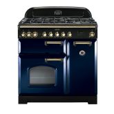 Rangemaster Classic Deluxe 90cm Gas Hob Double Oven Dual Fuel Range Cooker