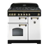 Rangemaster Classic Deluxe 90cm Gas Hob Double Oven Dual Fuel Range Cooker