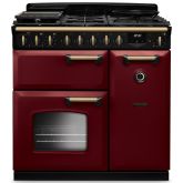 Rangemaster Classic Deluxe 90cm Gas Hob Double Oven Dual Fuel Range Cooker
