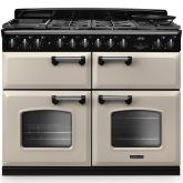 Rangemaster Classic Deluxe 110cm Gas Hob Triple Oven Dual Fuel Range Cooker