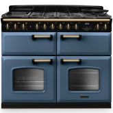 Rangemaster Classic Deluxe 110cm Gas Hob Triple Oven Dual Fuel Range Cooker