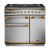 Rangemaster Elise Luxe 90cm 5 Burner Gas Hob Double Oven Dual Fuel Range Cooker