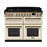Rangemaster Estel Deluxe 110cm 7 Ring Gas Hob Triple Oven Dual Fuel Range Cooker
