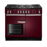 Rangemaster Professional+ 100cm 5 Burner Hob Double Oven Dual Fuel Range Cooker