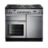 Rangemaster Professional+ 100cm 5 Burner Hob Double Oven Dual Fuel Range Cooker