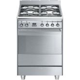 Smeg Concert 60cm 4 Burner Single Oven Dual Fuel Mini Range Cooker