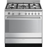 Smeg Concert 90cm 5 Burner Single Oven Dual Fuel Range Cooker