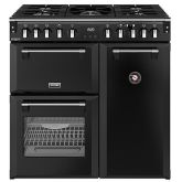 Stoves Richmond Deluxe 90cm 5 Burner Gas Hob Triple Oven Dual Fuel Range Cooker
