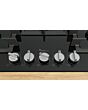 Bosch Series 6 PPQ7A6I40 75cm 5 Burner Black Gas on Glass Hob