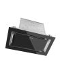 Caple BU526BK 52cm 4 Speed Black Glass Canopy Cooker Hood