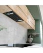Caple BU526BK 52cm 4 Speed Black Glass Canopy Cooker Hood