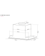 Caple BU526BK 52cm 4 Speed Black Glass Canopy Cooker Hood