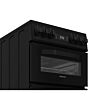 Hotpoint HDE5VDCB/M 50cm 4 Zone Ceramic Hob Double Oven Electric Cooker