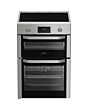 Hotpoint HDE6IDC2X/M 60cm 4 Zone Induction Hob Double Oven Electric Cooker