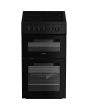 Hotpoint HTE5VCB/M 50cm 4 Zone Ceramic Hob Twin Cavity Electric Cooker