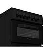Hotpoint HTE5VCB/M 50cm 4 Zone Ceramic Hob Twin Cavity Electric Cooker