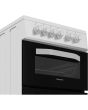 Hotpoint HTE5VCW/M 50cm 4 Zone Ceramic Hob Twin Cavity Electric Cooker