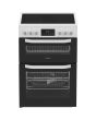 Hotpoint HTE6VDCW 60cm 4 Zone Ceramic Hob Twin Cavity Electric Cooker