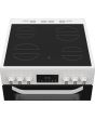 Hotpoint HTE6VDCW 60cm 4 Zone Ceramic Hob Twin Cavity Electric Cooker